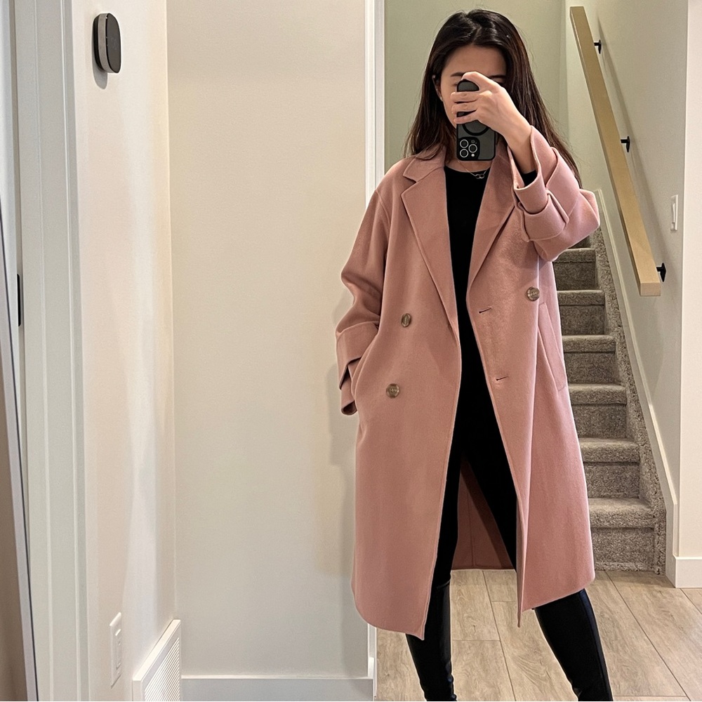 Brand NEW Dusty pink wool coat!